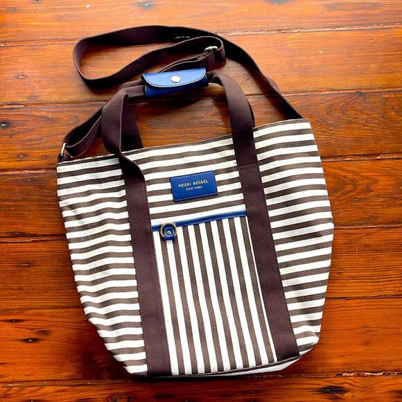 henri bendel Handbags - Henri Bendel Weekender striped canvas crossbody shoulder tote bag